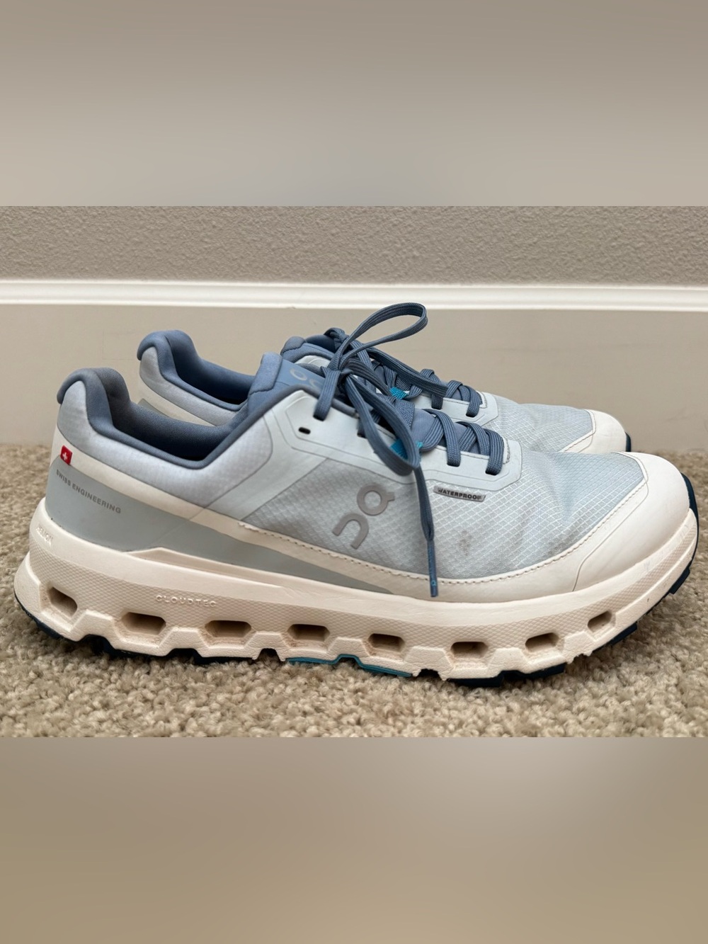 On Cloudvista 2 Waterproof Arctic Ivory Trail Shoe Women's Size 10 3WE30163042
